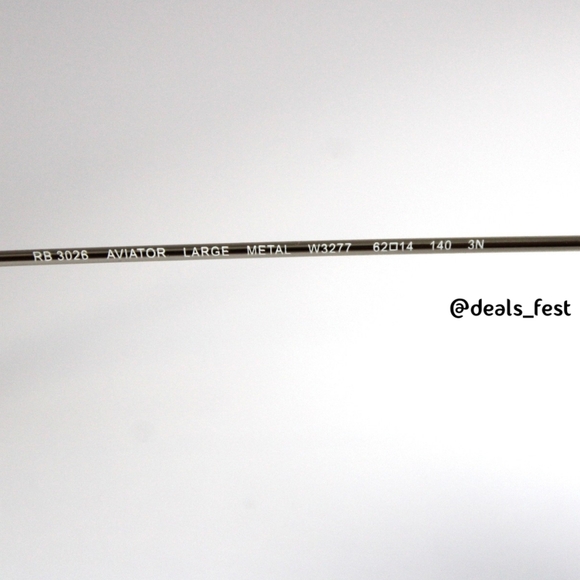 Model Display RayBan Aviator Silver RB3025 Mirror - Picture 12 of 17